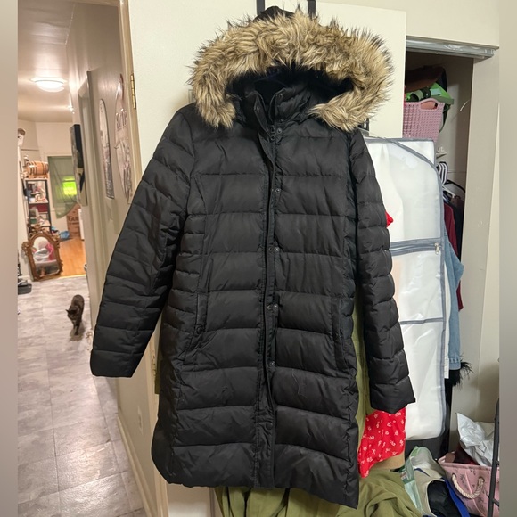 Lands' End Women's Black Winter Coat - Medium - Picture 1 of 5